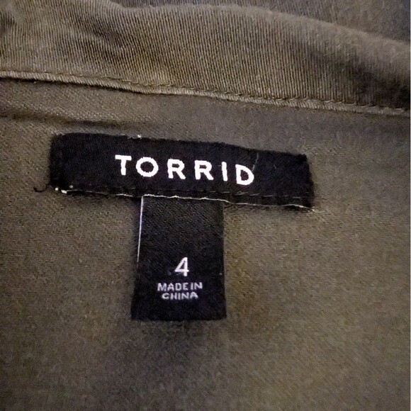 Torrid Olive Green jacket 4X - Picture 2 of 3